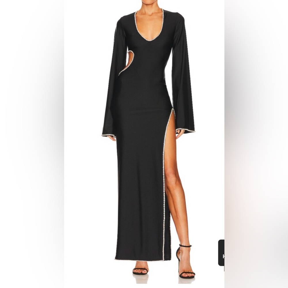 Kira Diamante Trim Maxi Dress in Black
Khanums (Medium) — WORN ONCE!
